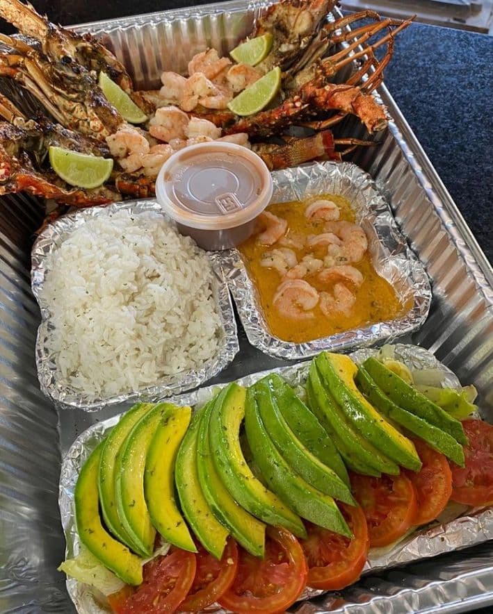 bandeja langosta camarones – Punto Parrillada